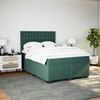 vidaXL Boxspringbett mit Matratze Dunkelgrün 160x200 cm Samt 3290969 Bild 3