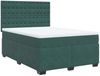 vidaXL Boxspringbett mit Matratze Dunkelgrün 160x200 cm Samt 3290969 Bild 2