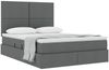 vidaXL Aufbewahrungsbett mit Matratze Dunkelgrau 140 x 190 cm Stoff 3371716 Bild 3