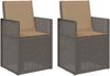 vidaXL Garten Esszimmerstühle 2 pcs Hellgrau und Taupe PP 8000012 Bild 2