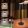 ZMH Tischleuchte Kabellos - Nachttischlampe Schwarz/Weiß Bettleuchte Whonzimmer, Mit TYPE-C-Anschluss und kabelloser Ladefunktion, LED fest integriert, 3000-6500K, USB Nachttischleuchte Aufladbar für Schreibtisch Bild 3