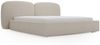 GRAINGOLD Palermo Doppelbett 160x200, mit modern Kopfteil, Bettkasten, Lattenrost, Geflechtstoff, Beige Bild 2