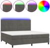Boxspringbett mit Matratze & LED Samt Dunkelgrau 200x200 cm Bild 2