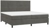 Boxspringbett mit Matratze & LED Samt Dunkelgrau 200x200 cm Bild 3