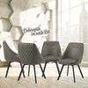 Essstuhl Esszimmerstuhl Designstühle PU Lederbezug in Antik Optik Küchenstuhl Grün-Grau 1 St. Bild 5