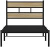 vidaXL Metallbett ohne Matratze Sonoma-Eiche 100x200 cm 4017097 Bild 4