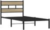 vidaXL Metallbett ohne Matratze Sonoma-Eiche 100x200 cm 4017097 Bild 3