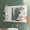 Badspiegelschrank Wilbur Weiß 78 x 50 cm mit Regalen Vicco Bild 5
