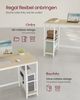 VASAGLE Tisch, Computertisch, Bürotisch, 100 x 50 x 76 cm, moderner Stil, für Arbeitszimmer, Schlafzimmer, Wohnzimmer, naturbeige-perlweiß Bild 3