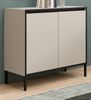Kommode Torello in kaschmir und schwarz 92 x 83 cm Bild 5