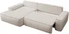 Vente-unique - ZOMELA Sofa SamtStoff Beige - B 162 cm x H 87 cm x L 264 cm Bild 5