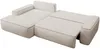 Vente-unique - ZOMELA Sofa SamtStoff Beige - B 162 cm x H 87 cm x L 264 cm Bild 4
