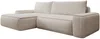 Vente-unique - ZOMELA Sofa SamtStoff Beige - B 162 cm x H 87 cm x L 264 cm Bild 3