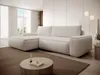Vente-unique - ZOMELA Sofa SamtStoff Beige - B 162 cm x H 87 cm x L 264 cm Bild 1