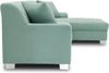 DOMO. collection Ecksofa Capri, Sofa in L-Form mit Schlaffunktion und Füßen aus Chrom, Schlafsofa, Eckcouch, Polsterecke, Couch 239 x 152 x 75 cm (BxTxH), mint Bild 4