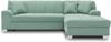 DOMO. collection Ecksofa Capri, Sofa in L-Form mit Schlaffunktion und Füßen aus Chrom, Schlafsofa, Eckcouch, Polsterecke, Couch 239 x 152 x 75 cm (BxTxH), mint Bild 2