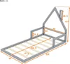 Kinderbett mit Lattenrost, 90x200 cm, Hausbett, Bodenbett, Jugendbett, Kiefer Bild 5