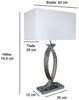 Arnusa Tischleuchte große Tischlampe 74 cm Chrom weißer Schirm Dekoleuchte E27, ohne Leuchtmittel, edle Lampe Chrom Bild 4