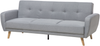 Schlafsofa 3-Sitzer Polsterbezug hellgrau verstellbar FLORLI Bild 4