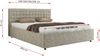 Polsterbett mit Holzlattenrost Doppelbett PAVO CLASSIC, hohe Kopfteil, Bettkasten mit Gasdruckfeder Multipocket Matratze - 180 x 200 cm - Beige Strukture - ELORI LUX Bild 4