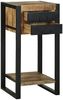vidaXL Beistelltisch mit Regal Braun 40 x 40 x 80 cm Massivholz Mango 4015987 Bild 2