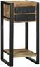 vidaXL Beistelltisch mit Regal Braun 40 x 40 x 80 cm Massivholz Mango 4015987 Bild 3