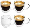 Intirilife Thermoglas, 4-tlg, Glas, Gläser Set Thermoglas Teeglas Kaffeeglas 200ml Doppelwandig (4-tlg) Bild 2