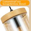 ZMH Pendelleuchte Esstisch Küchenlampe Hängend - Hängelampe Wohnzimmer E27 Esstischlampe Schlafzimmer Hängeleuchte 3 Flammig Glas Vintage Pendellampe Retro Esszimmer Rund für Küche(ohne Leuchtmittel) Bild 5