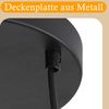 ZMH Pendelleuchte Esstisch Küchenlampe Hängend - Hängelampe Wohnzimmer E27 Esstischlampe Schlafzimmer Hängeleuchte 3 Flammig Glas Vintage Pendellampe Retro Esszimmer Rund für Küche(ohne Leuchtmittel) Bild 4