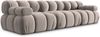 Micadoni Modulares Sofa Bellis 3-Sitzer Samt Bluvel Cappuccino Bild 2
