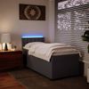 vidaXL Boxspringbett mit Matratze Grau 100x200 cm Kunstleder 3288410 Bild 5