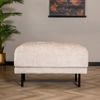 Bronx71 Chenille Hocker Denver rechteckig weiß/beige Bild 2
