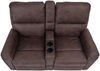 2er Kinosessel HWC-K17, Relaxsessel Fernsehsessel Sofa, Nosagfederung Getränkehalter Fach ~ Stoff/Textil braun Bild 5