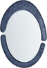 Wandspiegel MASSAY 53 cm 90 cm Samtstoff Dunkelblau Bild 4