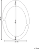 Wandspiegel MASSAY 53 cm 90 cm Samtstoff Dunkelblau Bild 2