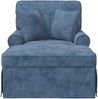 vidaXL Chaise Lounge mit Rock mit Kissen Blau 157 x 91 x 91 cm ARES 42022960 Bild 4