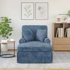 vidaXL Chaise Lounge mit Rock mit Kissen Blau 157 x 91 x 91 cm ARES 42022960 Bild 3