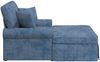 vidaXL Chaise Lounge mit Rock mit Kissen Blau 157 x 91 x 91 cm ARES 42022960 Bild 5