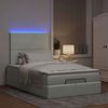 vidaXL Ottoman-Bett mit Matratzen & LEDs Hellgrau 120x190 cm Samt 3314234 Bild 3