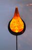 Solar Metall-Gartenstecker 95cm LED Glaskugel Gartendeko Mond Tropfen Flamme TOP Bild 2