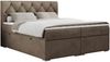 Boxspringbett, Bett, Polsterbett, zwei Bettkästen - ALDA - 140x200cm - Braun Velours - H4 Bild 3