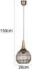 Pendelleuchte SORAYA mit Drahtgeflecht Lampenschirm Altmessing, Ø 26cm Bild 4