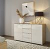 OTTO home Schubkastenkommode Kommode Sideboard Schubladenkommode Schlafzimmerkommode KOLUNA (Breite 120 cm mit hochwertiger Glasfront), vier große Schubladen, mit insgesamt 4 Einlegeböden MADE IN GERMANY Bild 2