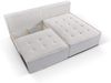 Ecksofa Schlafsofa AMALIA Stoff Raven Creme Ottomane Rechts Bild 3