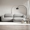 Selsey Tvoya Ecksofa mit Schlaffunktion, Ottomane rechts, Bouclé Hellgrau Bild 2