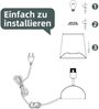 ZMH Nachttischlampe 2er Set Tischlampe mit Kabel - Tischleuchte Schwarz Klein Nachtlampe Schlafzimmer Stoff Bettlampe Modern Design Schreibtischlampe für Wohnzimmer Büro Bett Tisch Fenster Hotel Bild 5