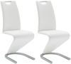 Esszimmerstuhl >Pupik I< (2er Set) in Weiß aus Metall - 45x102x62cm (BxHxT) Bild 2