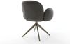 Drehstuhl Nube-Flex mit Armlehnen Mikrofaser Anthrazit Vintage Kreuzgestell breit Effektfinish Titan 360° drehbar Taschenfederkern Bild 5