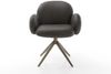 Drehstuhl Nube-Flex mit Armlehnen Mikrofaser Anthrazit Vintage Kreuzgestell breit Effektfinish Titan 360° drehbar Taschenfederkern Bild 2