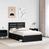 vidaXL Bettrahmen Schwarz 120 x 190 cm Massives Kiefernholz 3411440 Bild 3